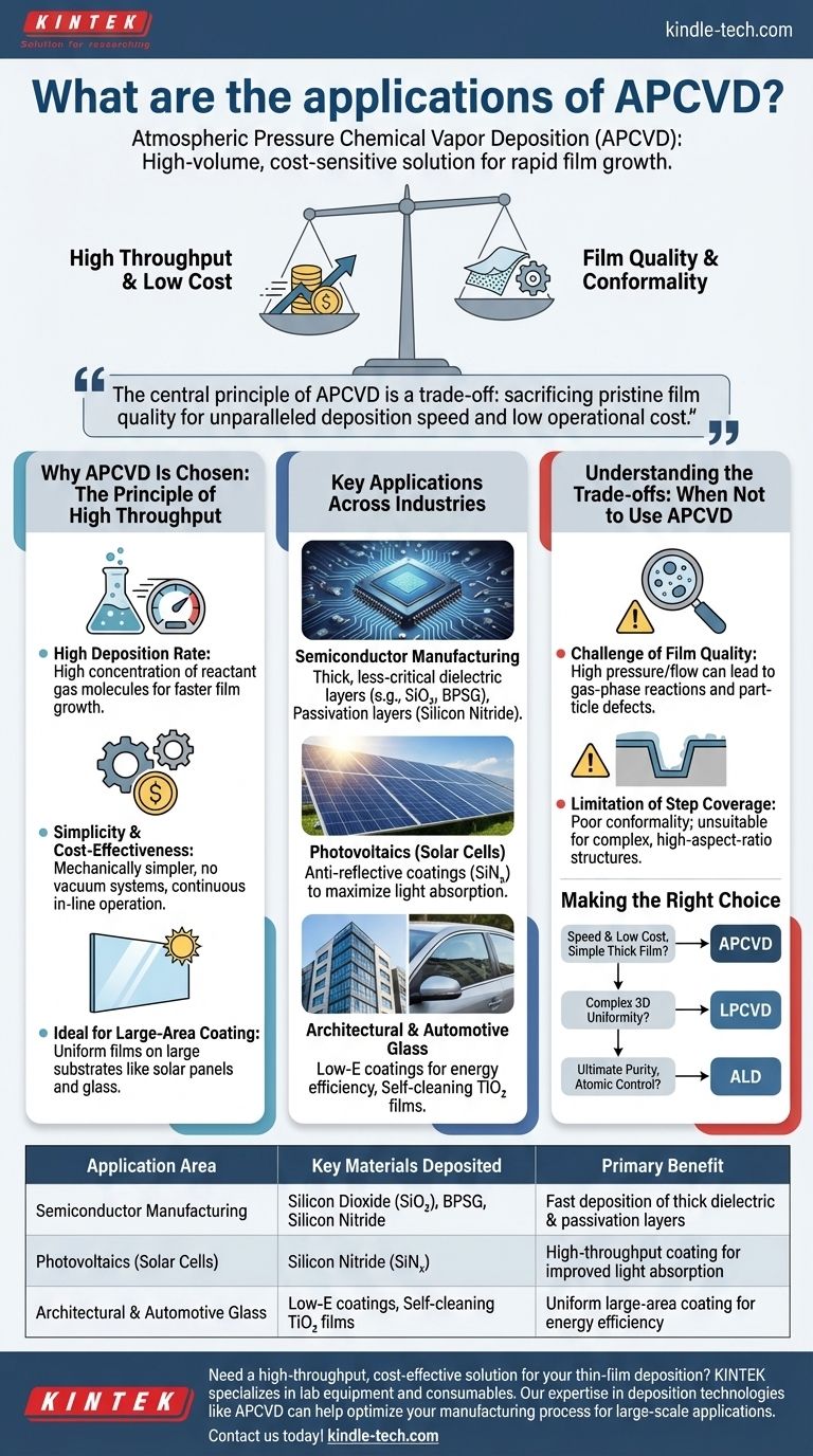 What are the applications of Apcvd? High-Speed, Cost-Effective Thin-Film Deposition Solutions Visual Guide