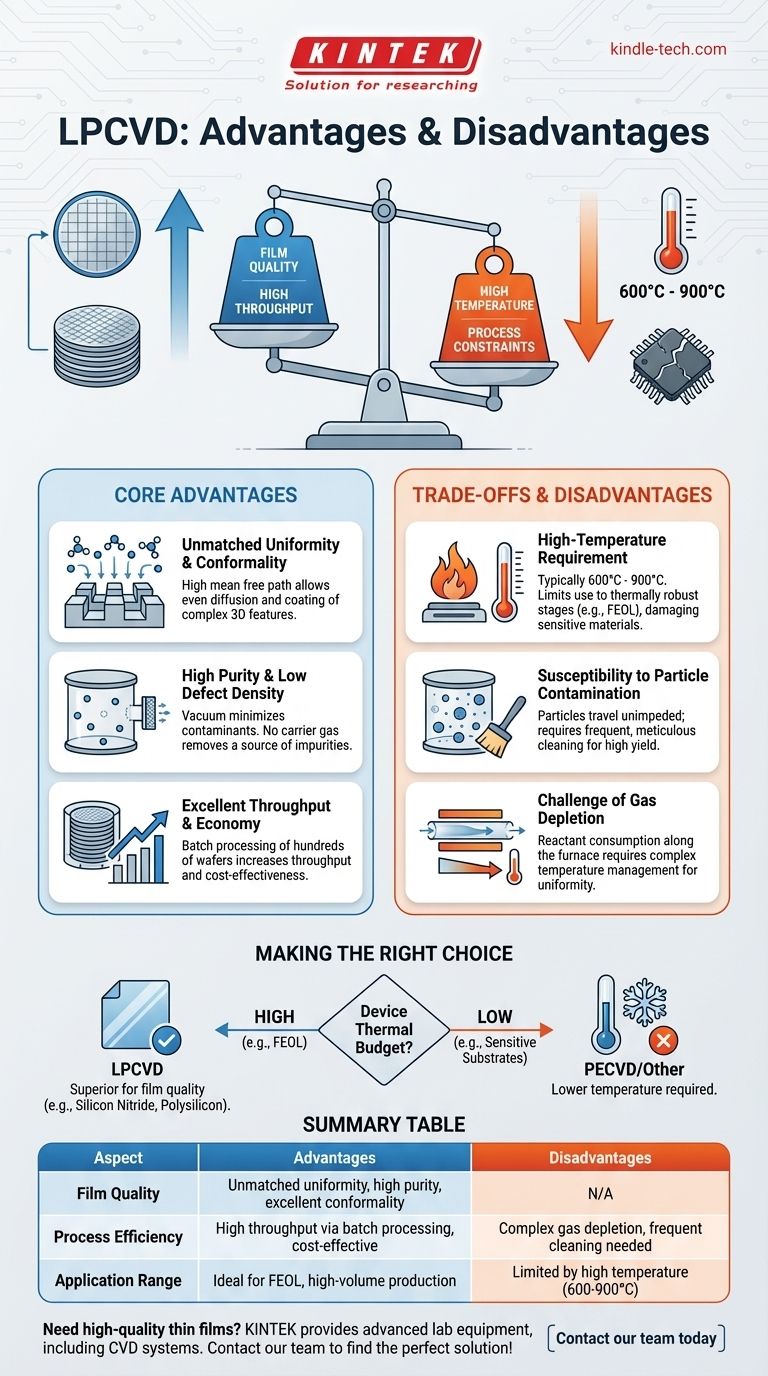 What is LPCVD advantages and disadvantages? Balancing Film Quality and Thermal Budget Visual Guide