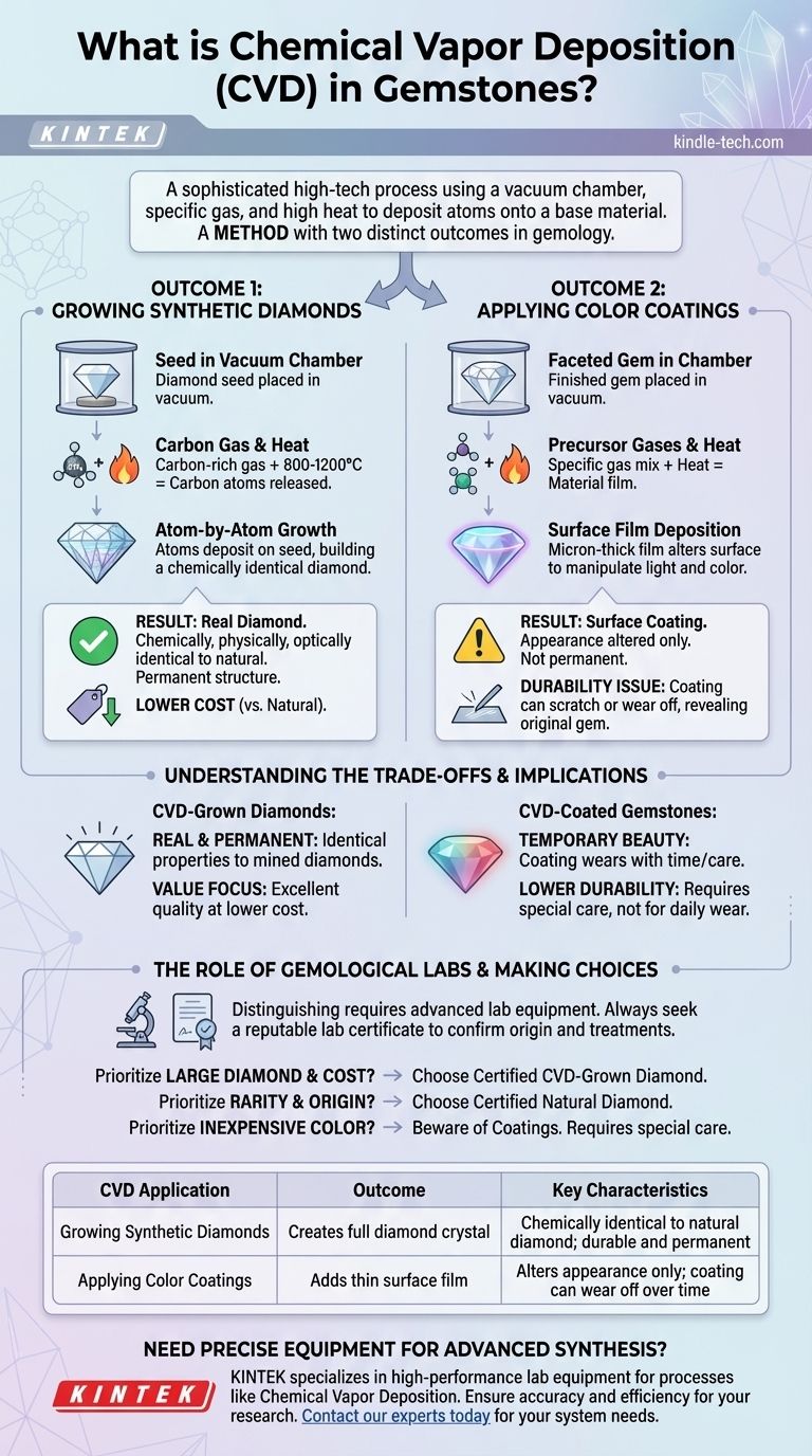 宝石における化学気相成長（CVD）とは？ラボグロウンダイヤモンドとカラーコーティングに関するガイド ビジュアルガイド