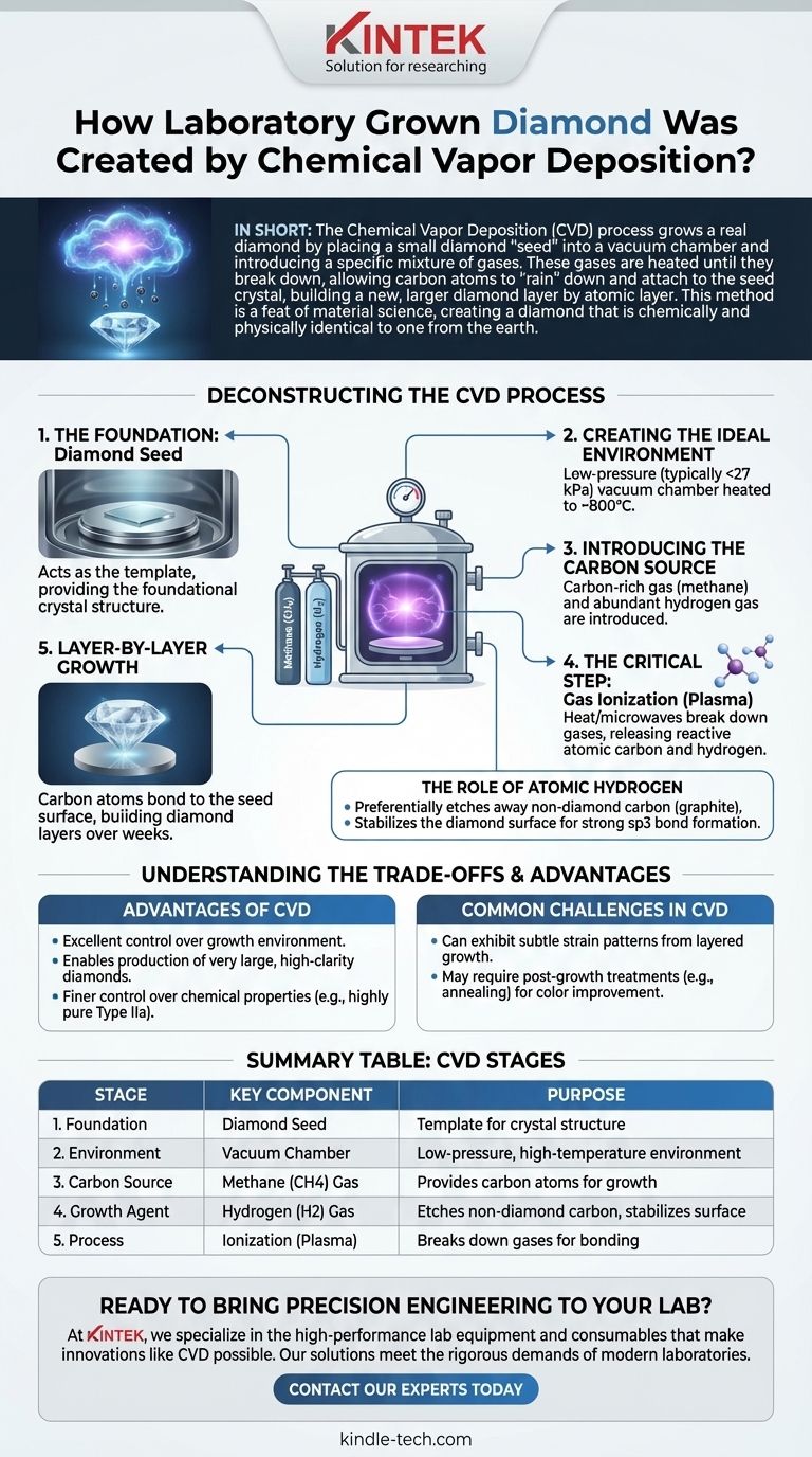 How are lab-grown diamonds created by CVD? Unlock the Science of Man-Made Gems Visual Guide