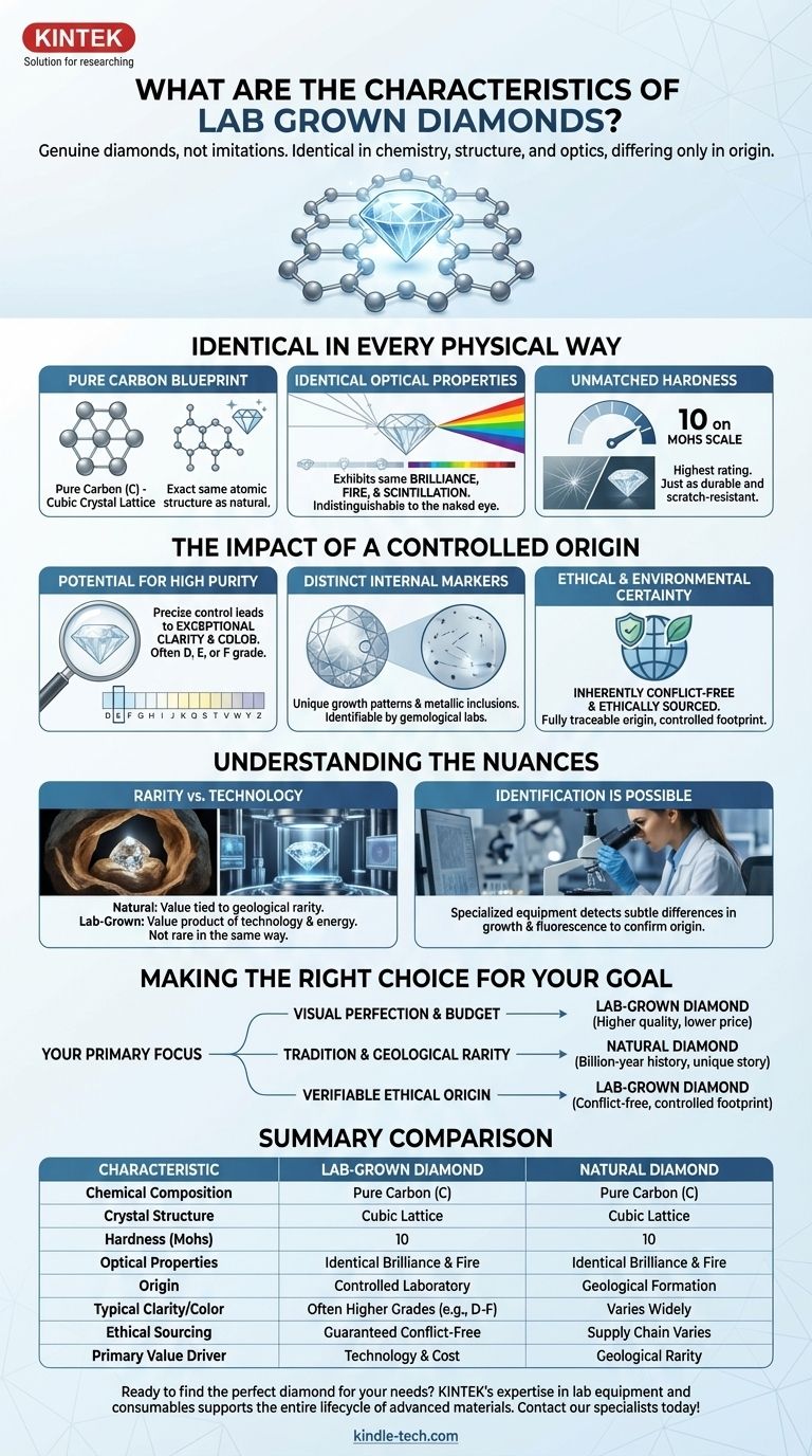 ما هي خصائص الألماس المزروع في المختبر؟ دليل لهويته وقيمته وأخلاقه دليل مرئي