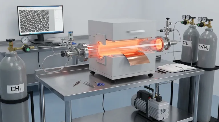 ما هي الطرق المستخدمة لتخليق الجرافين؟ إتقان الإنتاج القابل للتطوير باستخدام الترسيب الكيميائي للبخار (CVD)