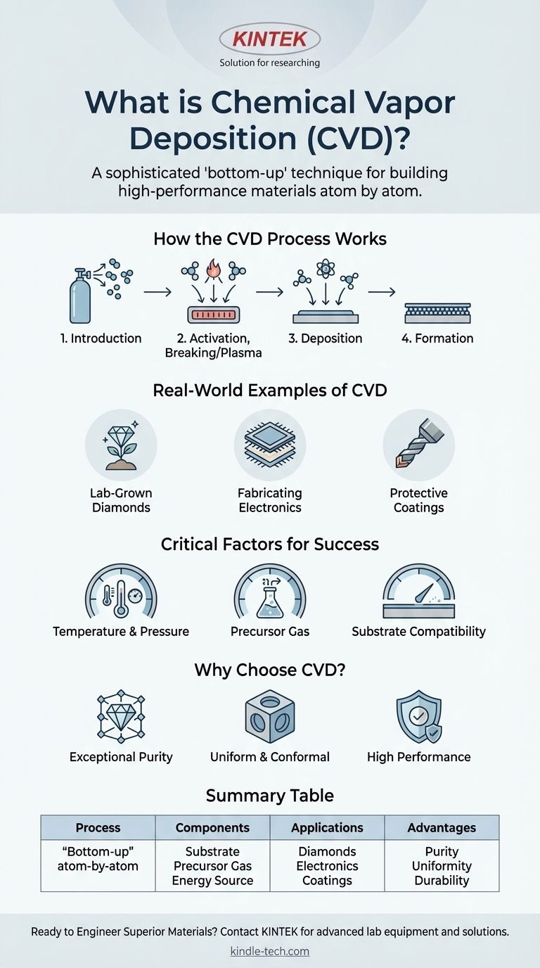 ما هو CVD مع مثال؟ دليل للعملية وراء الماس المزروع في المختبر والرقائق الدقيقة دليل مرئي
