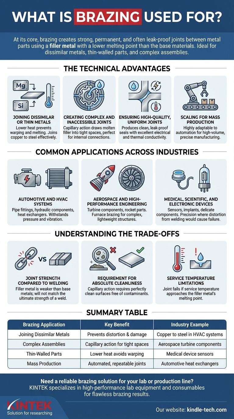 ما هو استخدام اللحام بالنحاس؟ ربط المعادن المختلفة والتجميعات المعقدة بدقة دليل مرئي