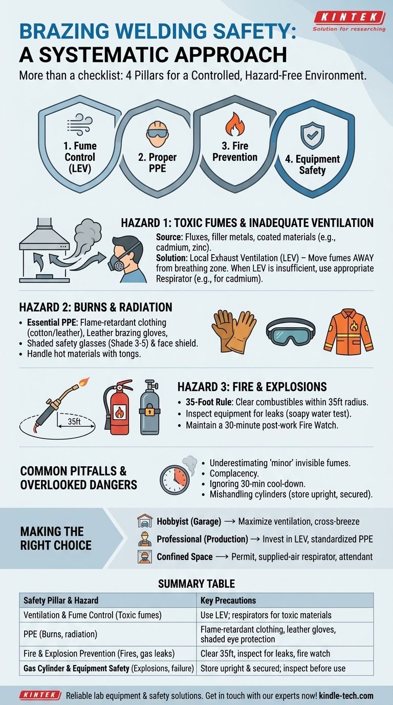 ما هي احتياطات السلامة الخاصة بلحام النحاس؟ نظام من 4 ركائز لتجنب الأبخرة السامة والحروق والحرائق دليل مرئي