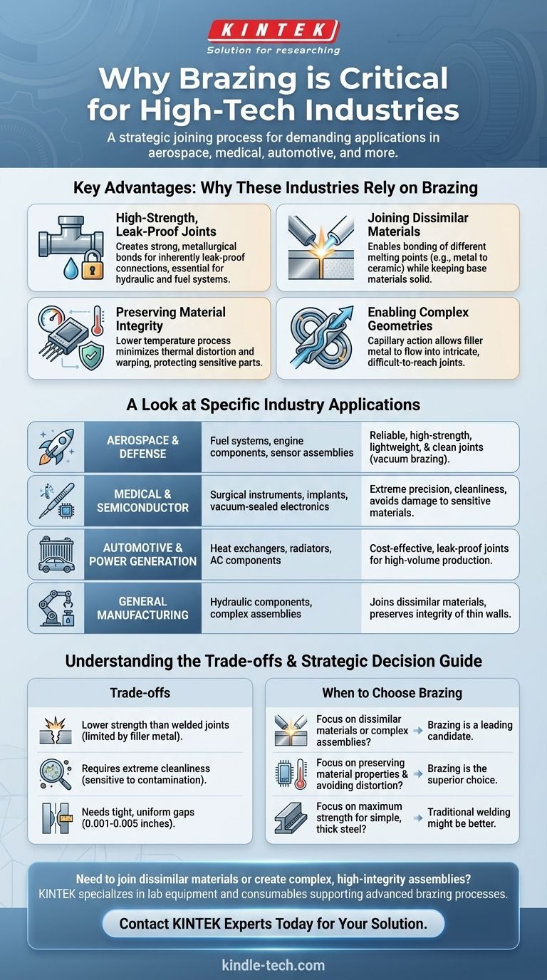 브레이징은 어떤 산업에서 사용됩니까? 항공우주, 의료 및 자동차 산업을 위한 핵심 접합 공정 시각적 가이드