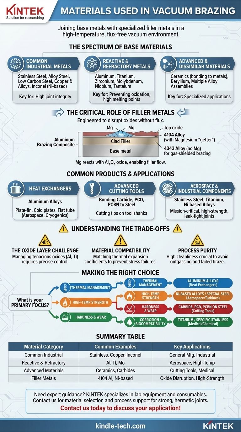 Quali materiali vengono utilizzati nella brasatura sottovuoto? Una guida alla selezione di metalli, leghe e materiali d'apporto Guida Visiva