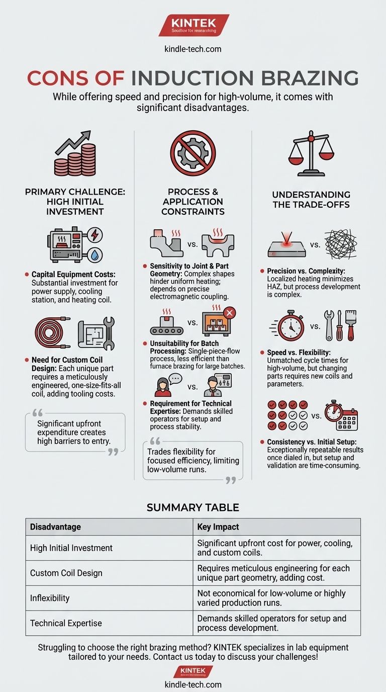 What are the cons of induction brazing? High Costs and Inflexibility for Low-Volume Runs Visual Guide