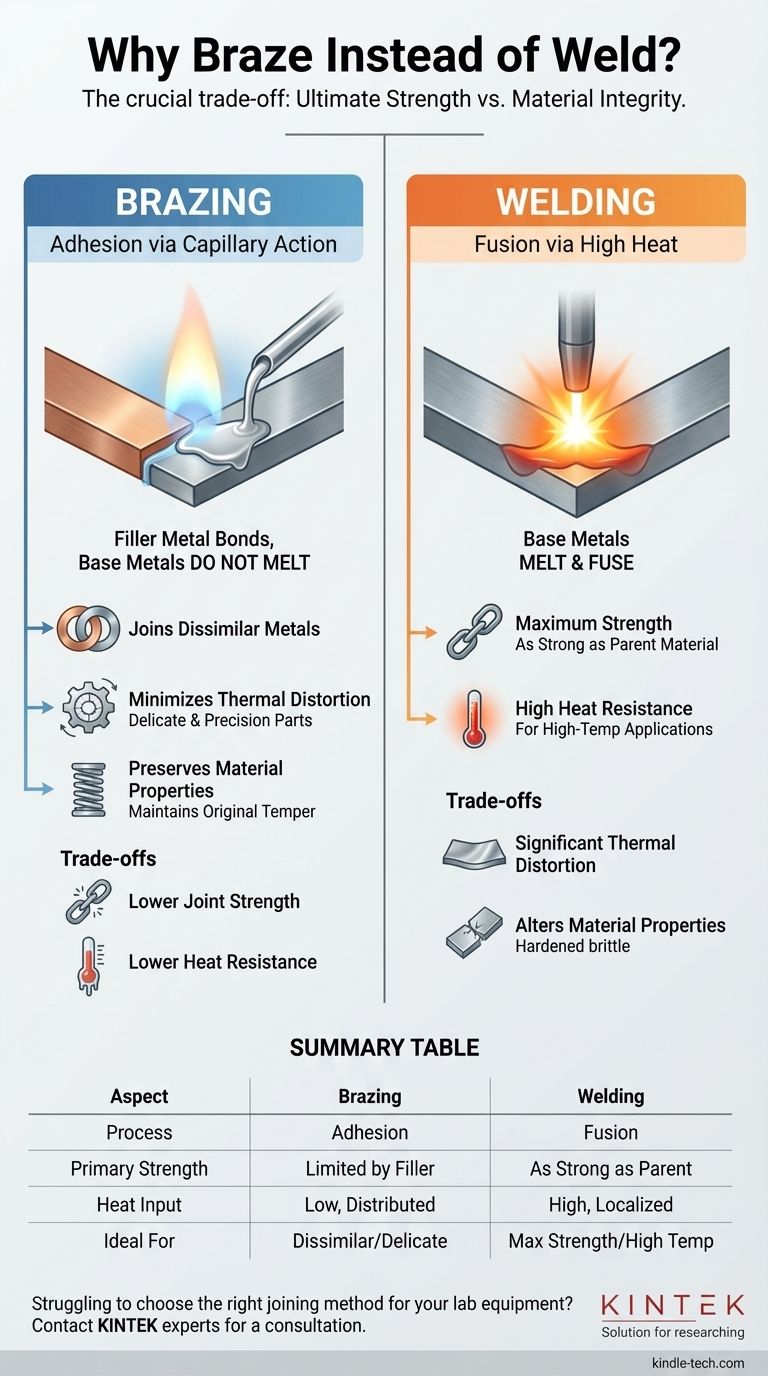 Why would you braze instead of weld? Preserve Material Integrity and Join Dissimilar Metals Visual Guide