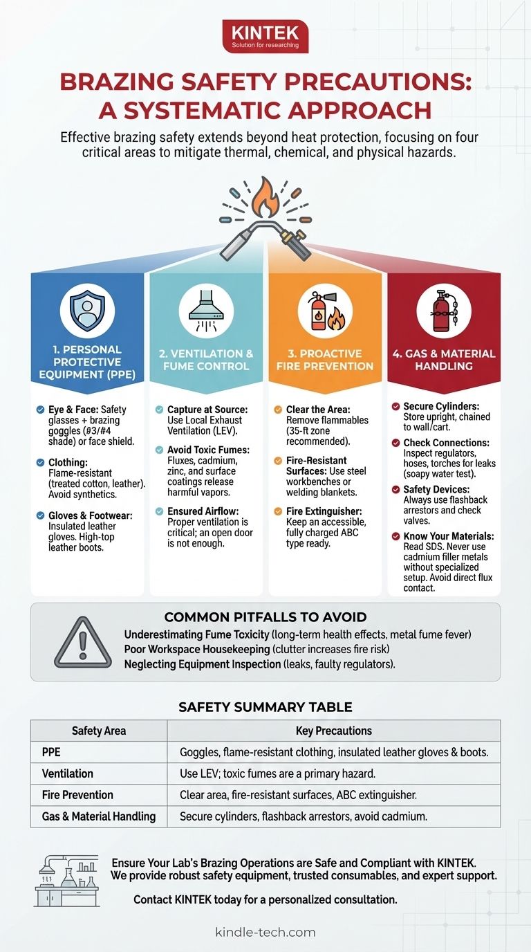 What are the safety precautions when brazing? A Guide to Protecting Operators from Heat, Fumes, and Fire Visual Guide
