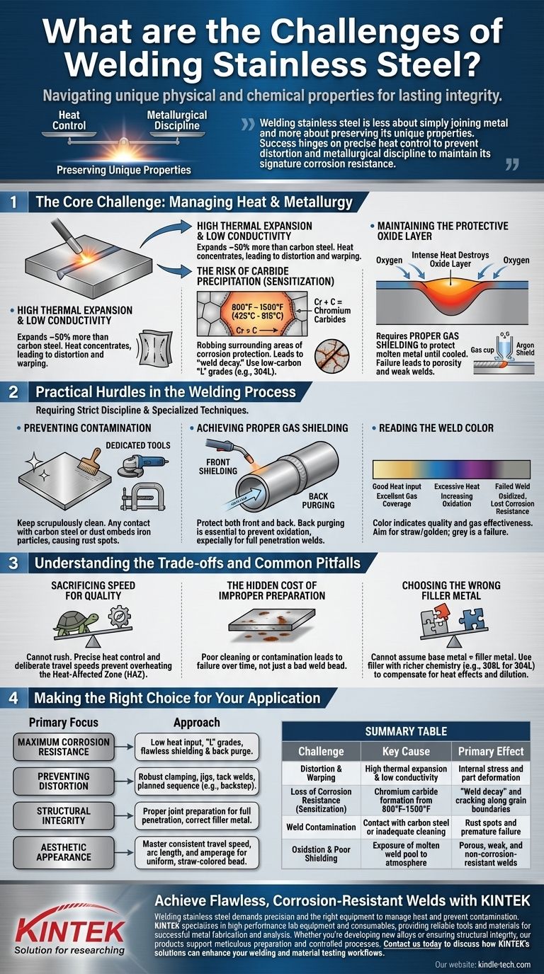 ما هي تحديات لحام الفولاذ المقاوم للصدأ؟ التغلب على التشوه والتحسس والتلوث دليل مرئي