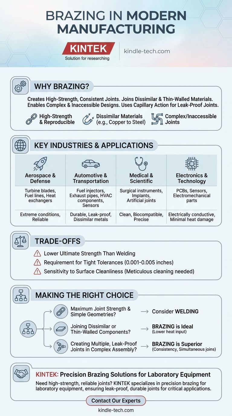 Quali sono alcuni esempi di dove viene utilizzata la brasatura? Unire metalli dissimili con giunti ad alta resistenza e a tenuta stagna Guida Visiva