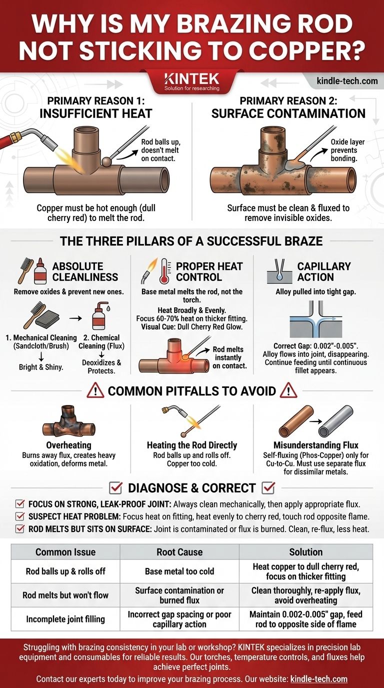 Por que minha vareta de brasagem não adere ao cobre? Domine os 3 pilares para juntas de brasagem perfeitas Guia Visual