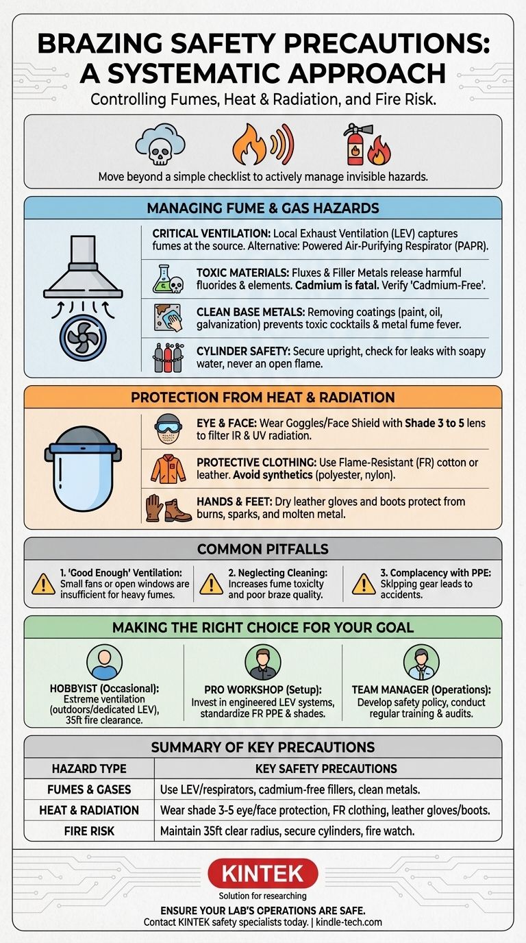 브레이징 시 안전 수칙은 무엇인가요? 연기, 화재, 열로부터 자신을 보호하세요 시각적 가이드