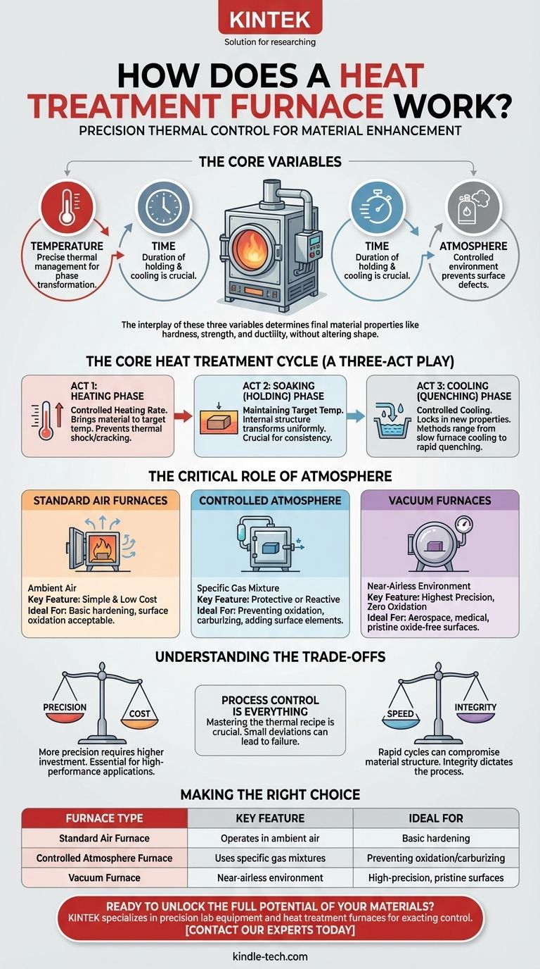 열처리로는 어떻게 작동하나요? 우수한 재료 특성을 위한 정밀한 열 사이클 마스터하기 시각적 가이드