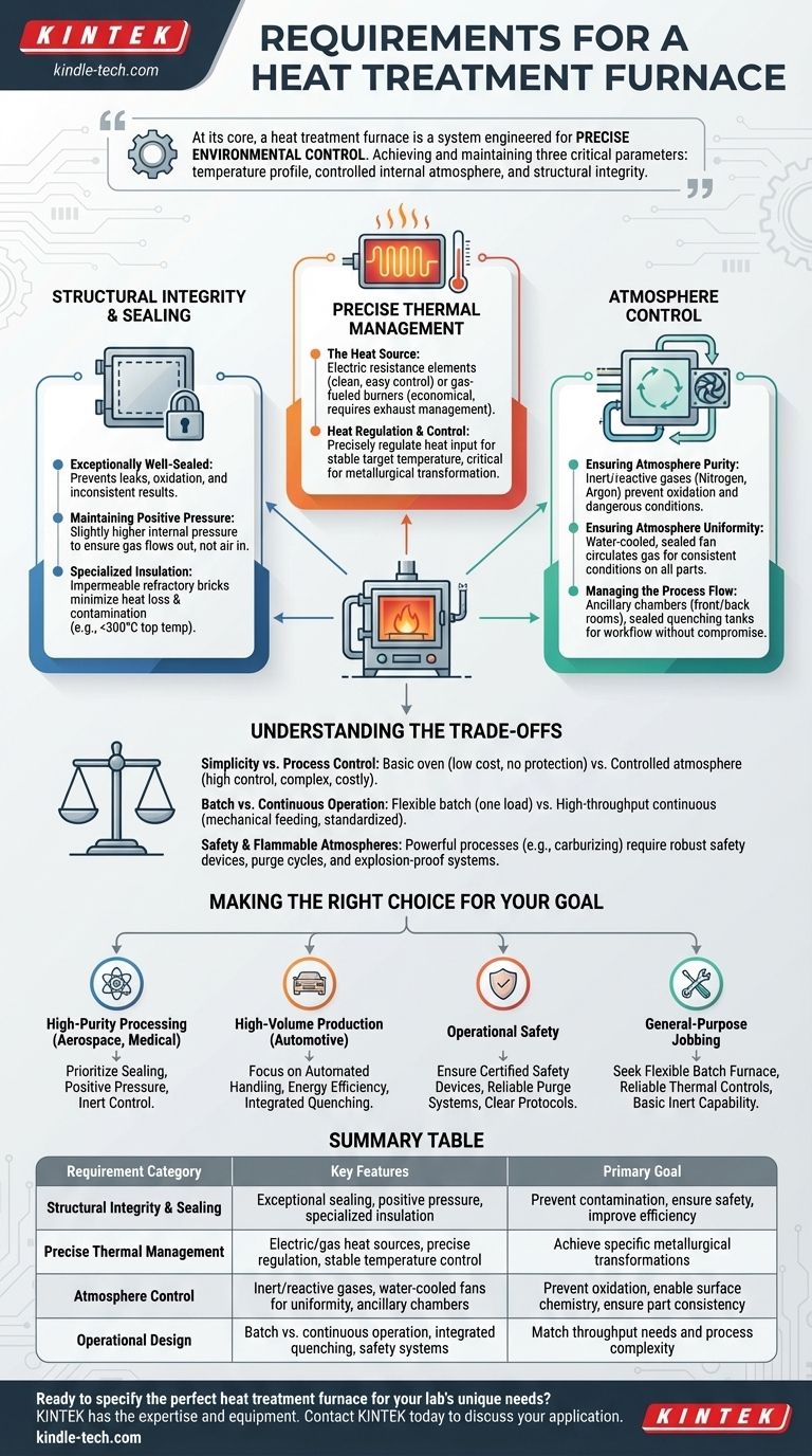 What are the requirements for a heat treatment furnace? A Guide to Precise Temperature and Atmosphere Control Visual Guide