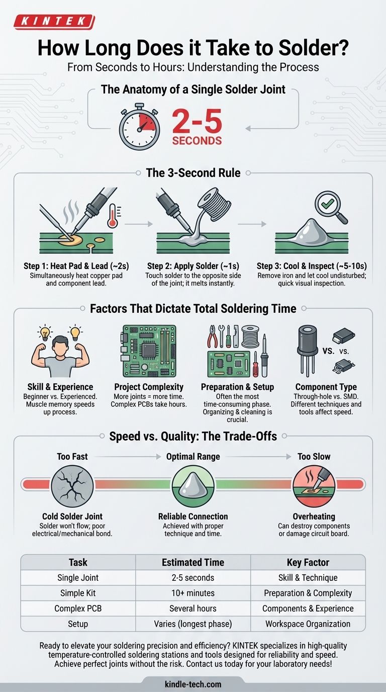 ¿Cuánto tiempo se tarda en soldar? Una guía sobre el tiempo y la técnica para juntas perfectas Guía Visual