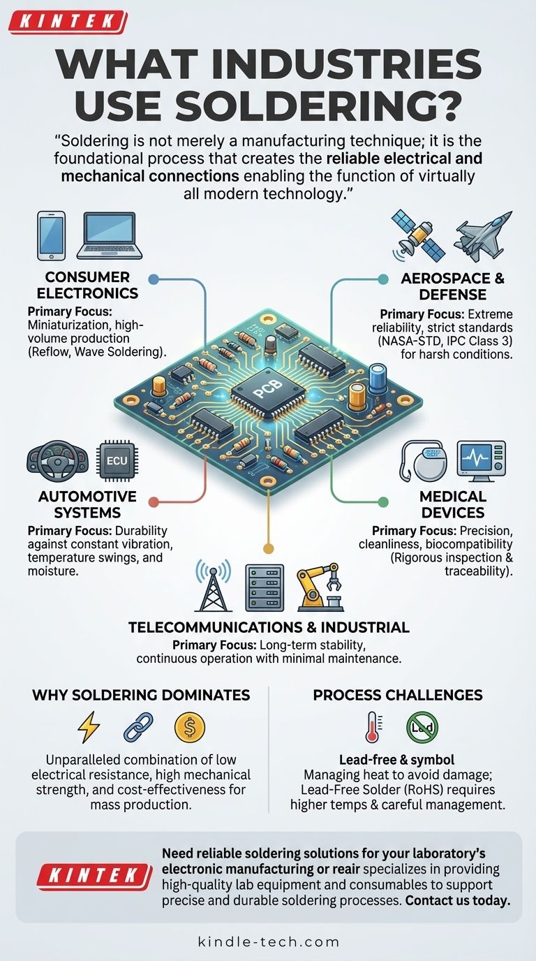 はんだ付けを使用する業界は？現代のエレクトロニクスを支える不可欠なプロセス ビジュアルガイド