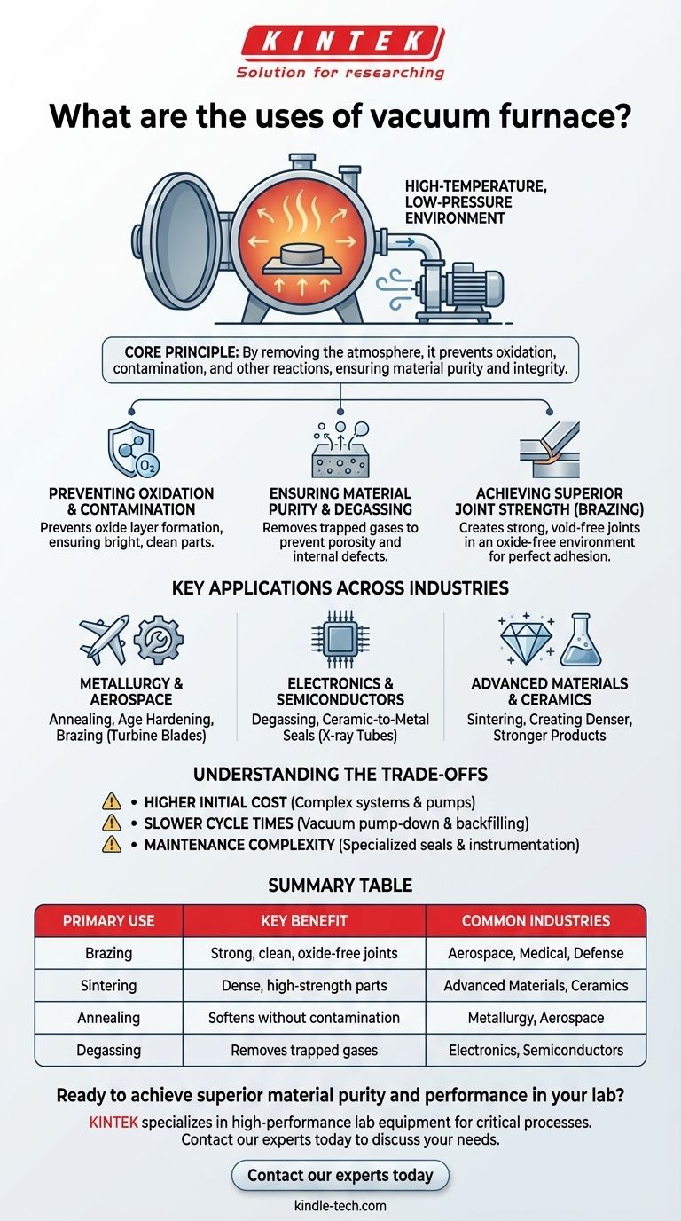 Quali sono gli usi del forno a vuoto? Ottieni una purezza e prestazioni dei materiali senza pari Guida Visiva