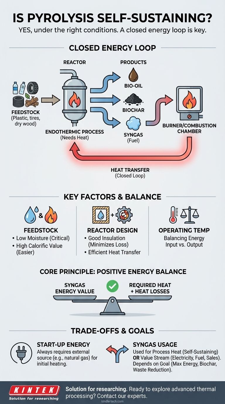 هل التحلل الحراري عملية مستدامة ذاتيًا؟ تحقيق الاستقلال في مجال الطاقة من تحويل النفايات دليل مرئي