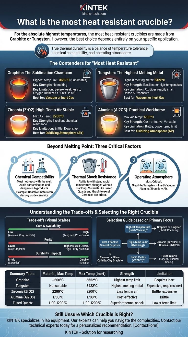 Qual é o cadinho mais resistente ao calor? Grafite e Tungstênio para Temperaturas Extremas Guia Visual