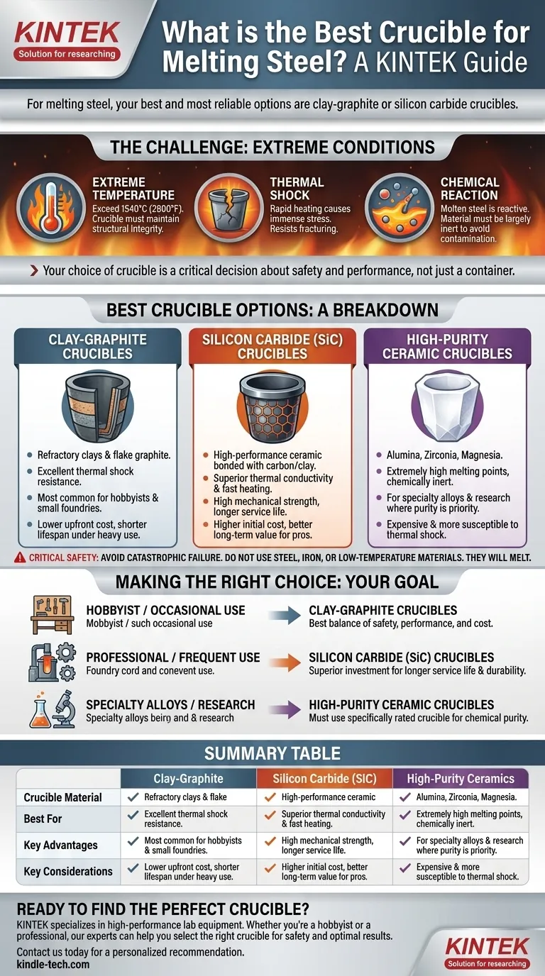 Qual é o cadinho mais adequado para fundir aço? Escolha o Cadinho Certo para Fusão Segura e Eficiente de Aço Guia Visual