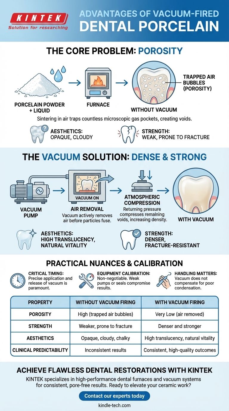 Quel est l'avantage de cuire la porcelaine sous vide ? Obtenir des restaurations dentaires plus denses, plus solides et plus esthétiques Guide Visuel