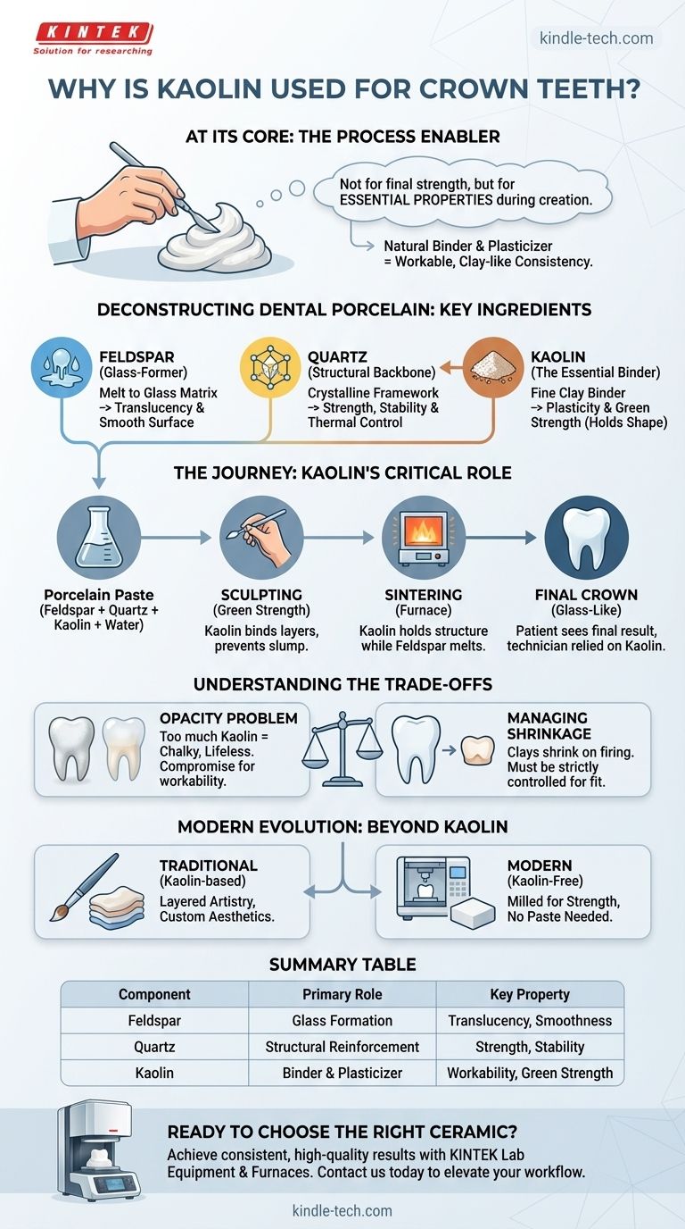 为什么高岭土用于制作牙冠？塑造坚固、自然外观瓷牙的关键成分 图解指南