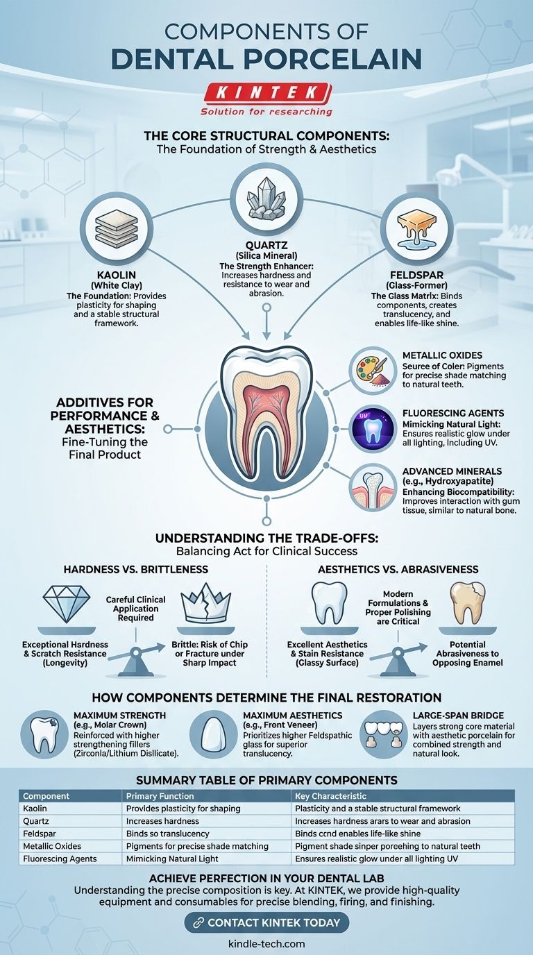¿Cuáles son los componentes de la porcelana dental? Una guía para la resistencia y belleza ingenierizadas Guía Visual