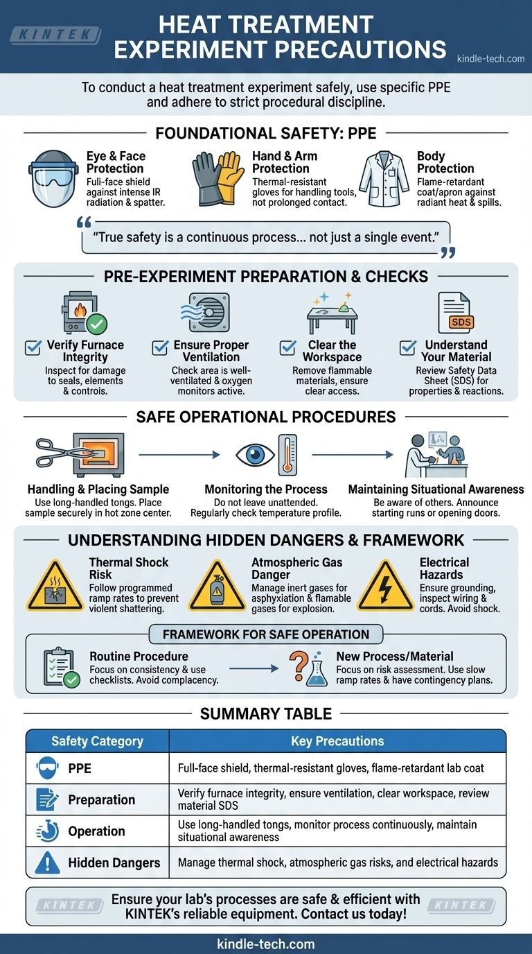 What precautions should be taken during a heat treatment experiment? Essential Safety Protocols for Your Lab Visual Guide