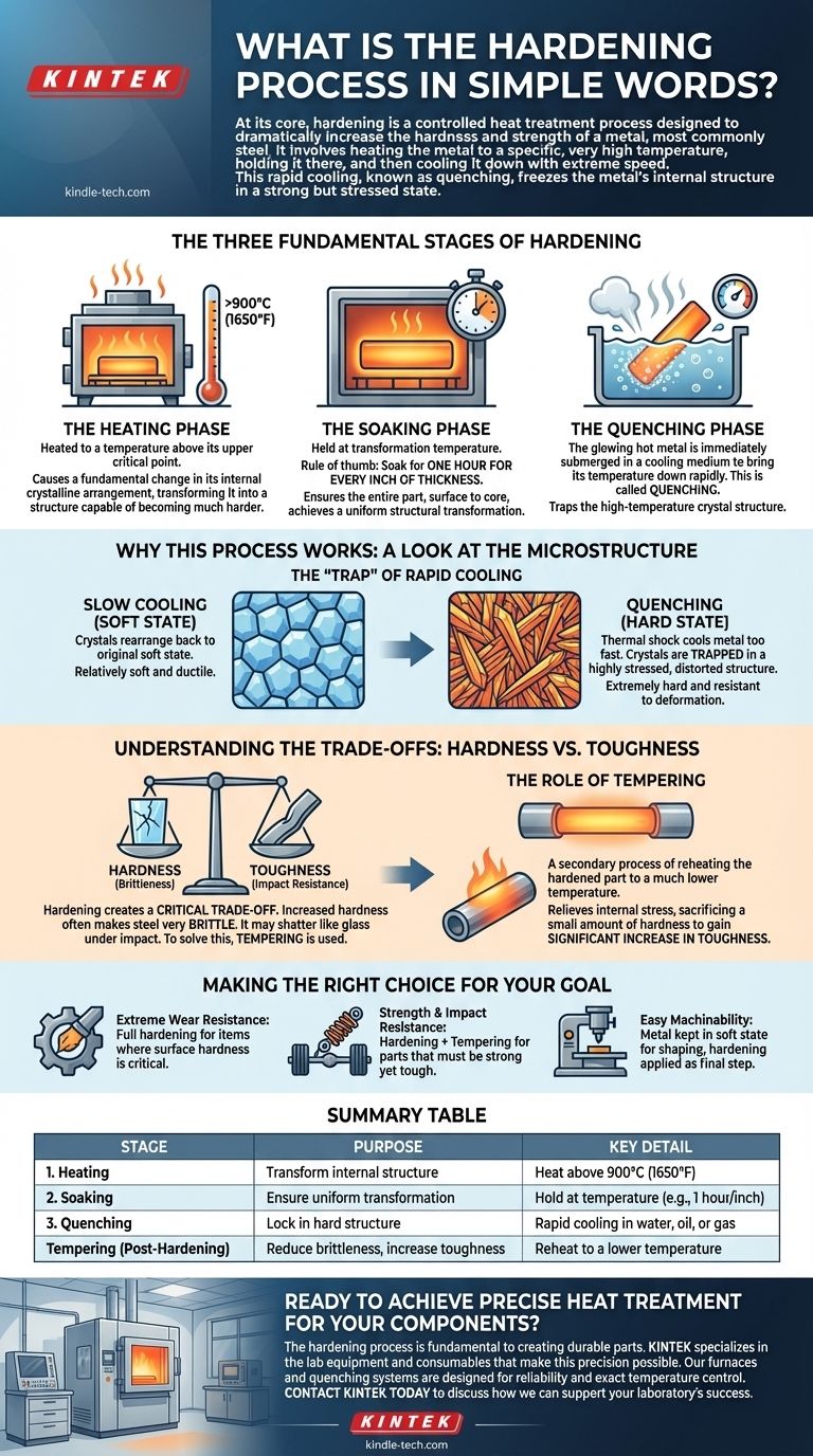 ما هي عملية التقسية بكلمات بسيطة؟ دليل لتعزيز صلابة وقوة المعادن دليل مرئي