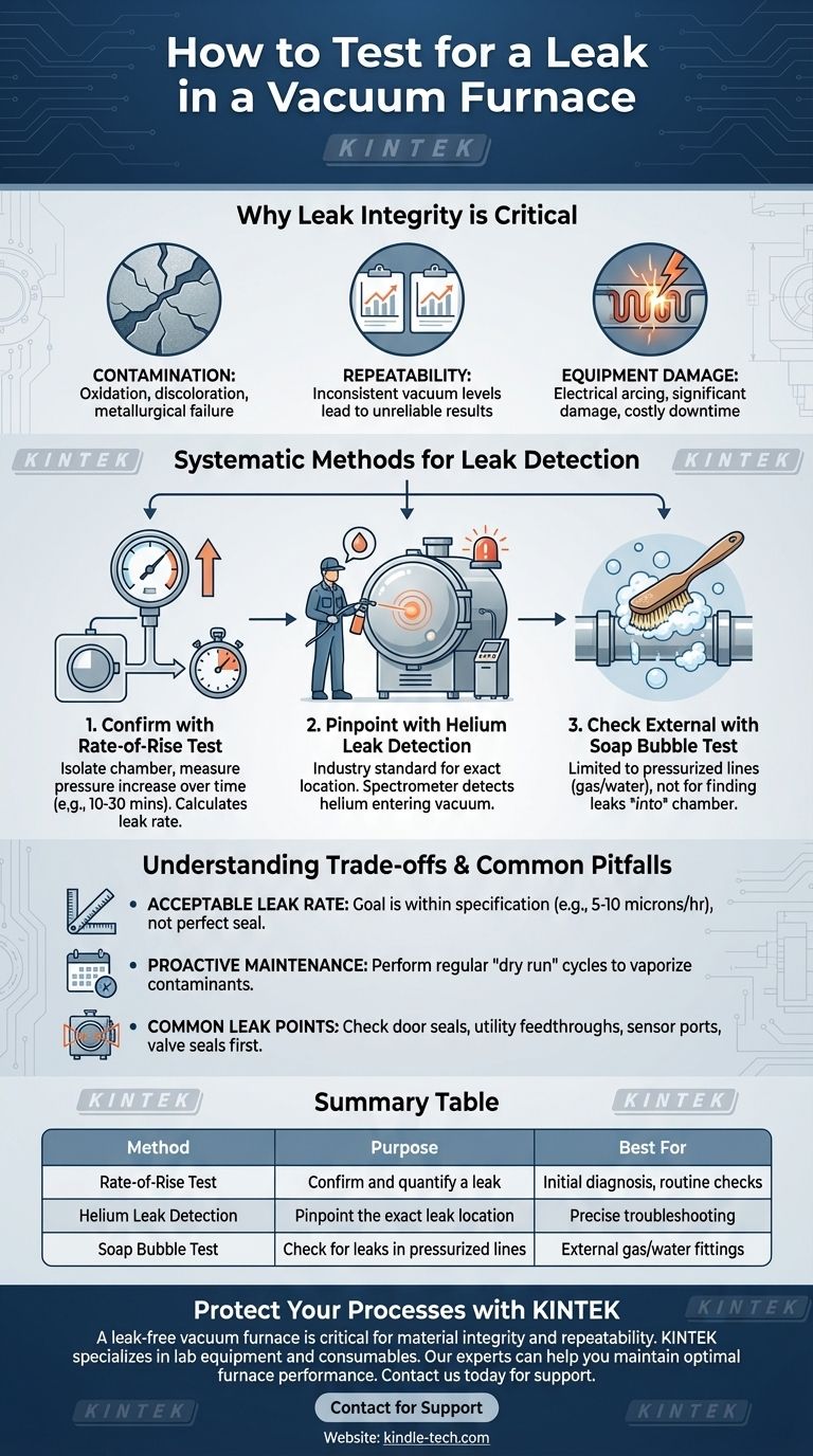 진공로의 누설을 어떻게 테스트합니까? 공정 순도 보장 및 오염 방지 시각적 가이드