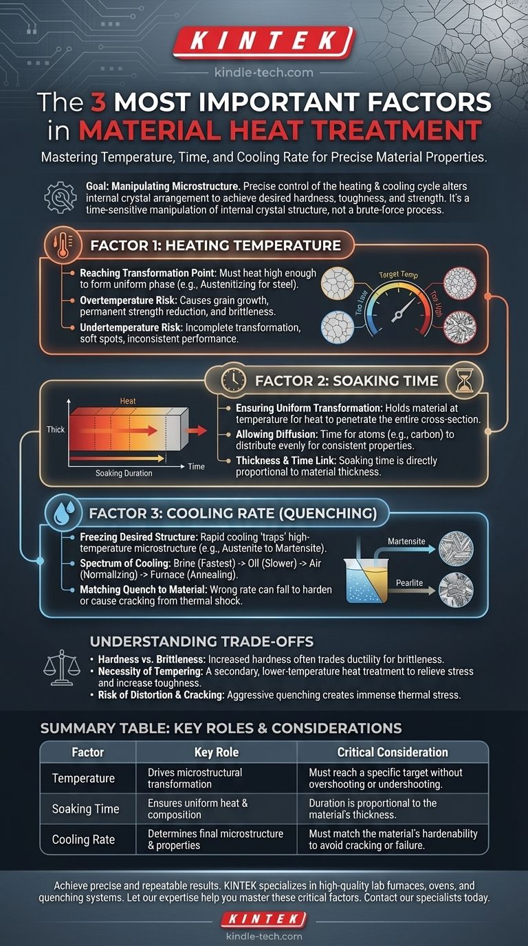 재료 열처리에서 가장 중요한 3가지 요소는 무엇입니까? 온도, 시간, 냉각 속도 제어 시각적 가이드