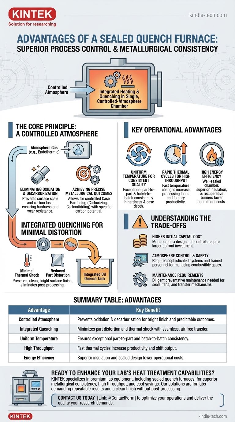 ما هي مزايا أفران الإخماد المغلقة؟ تحقيق اتساق وكفاءة معدنية فائقة دليل مرئي