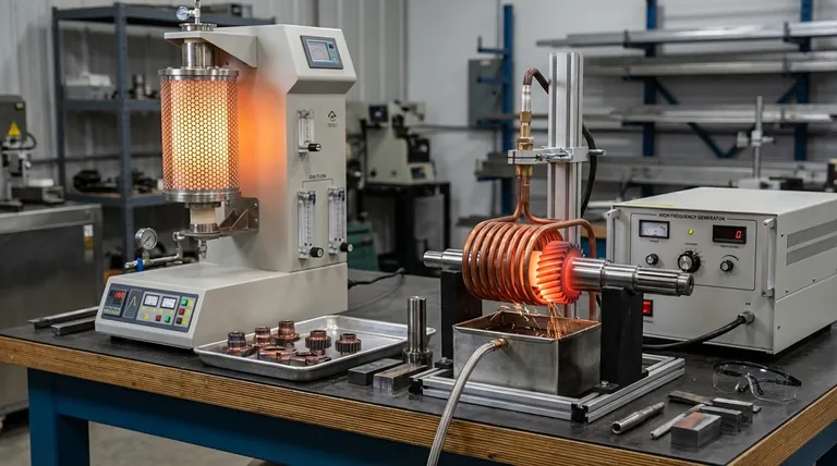 Quel type de chauffage est normalement utilisé pour le durcissement, le recuit et le revenu des pièces de machine ?