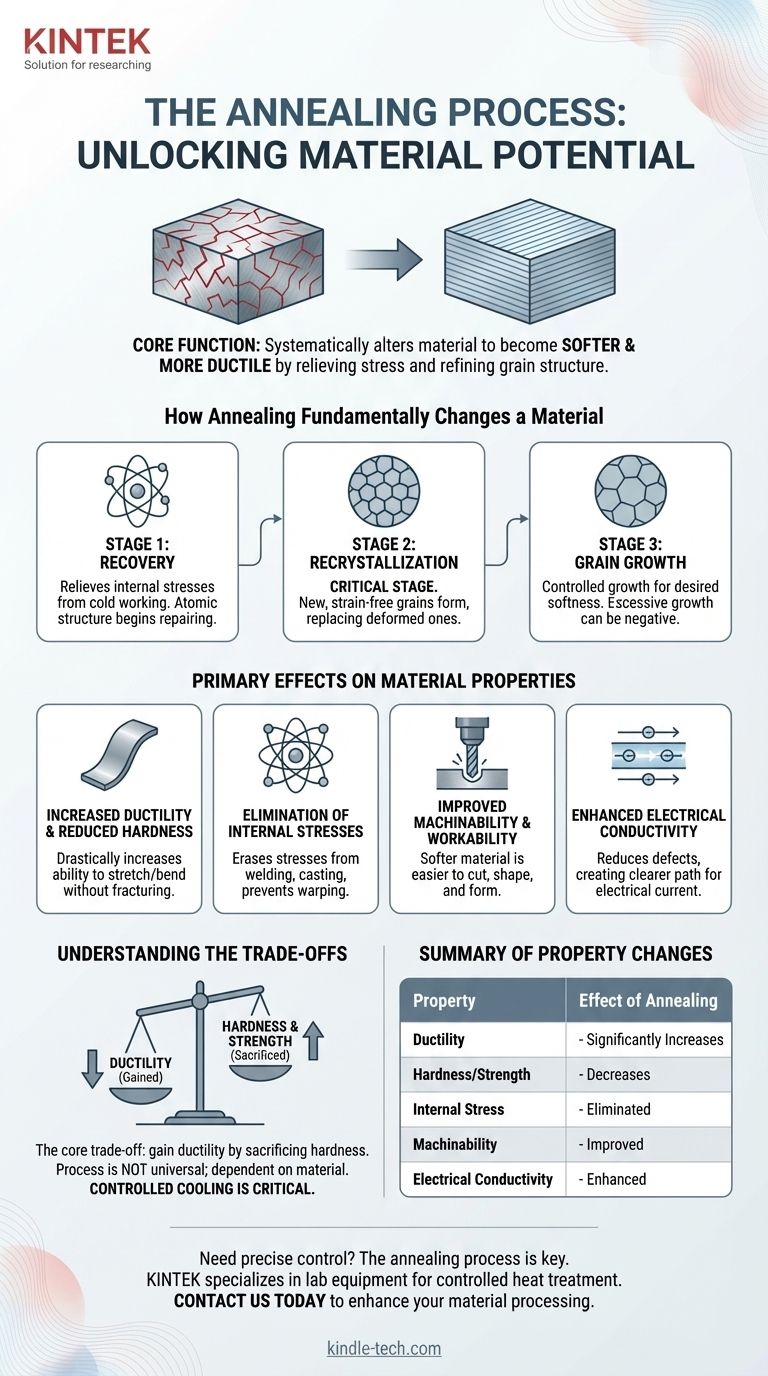 Qual è il processo di ricottura sulle proprietà? Ottenere materiali più morbidi e duttili Guida Visiva