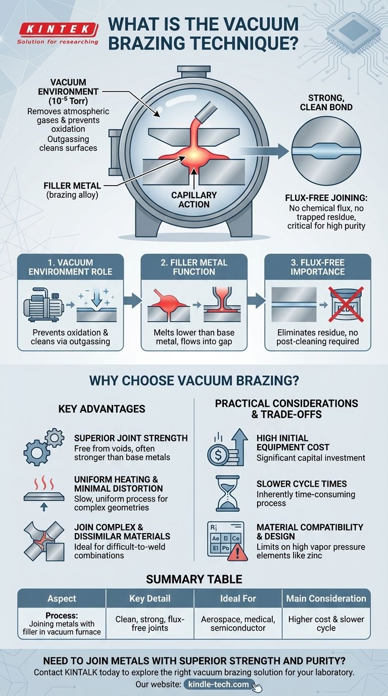 진공 브레이징 기술이란 무엇인가요? 탁월하고 플럭스 없는 금속 접합을 달성하세요 시각적 가이드
