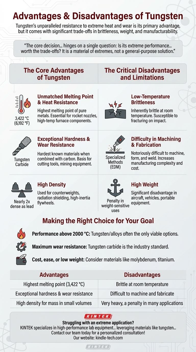 Quali sono i vantaggi e gli svantaggi del tungsteno? Padroneggiare il calore estremo e la resistenza all'usura Guida Visiva