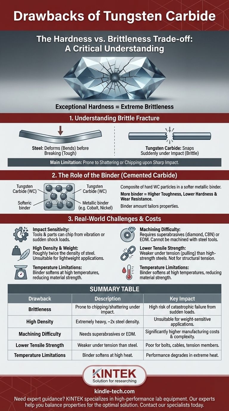 What are the drawbacks of tungsten carbide? Understanding the Brittleness vs. Hardness Trade-off Visual Guide