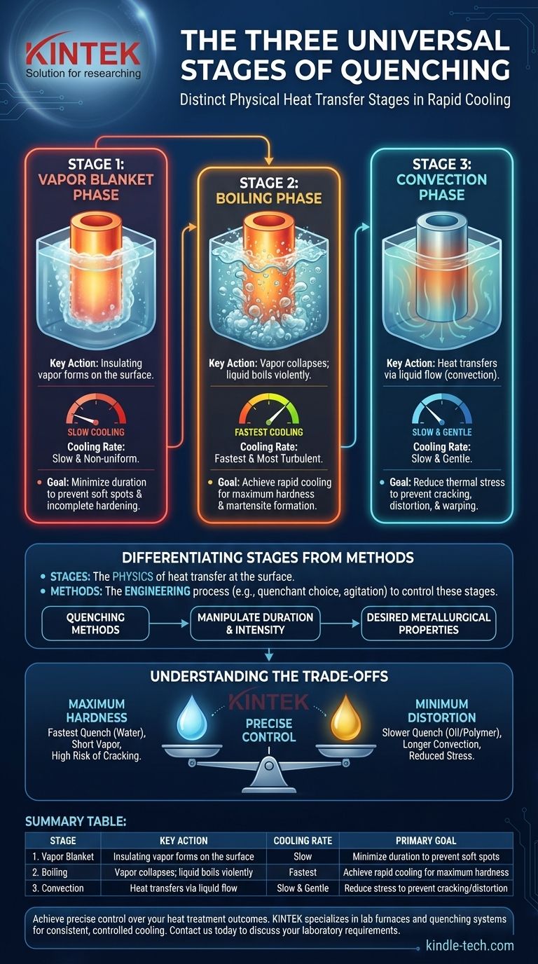 ما هي الأنواع الثلاثة للتبريد السريع؟ إتقان مراحل انتقال الحرارة للحصول على الصلابة المثلى دليل مرئي