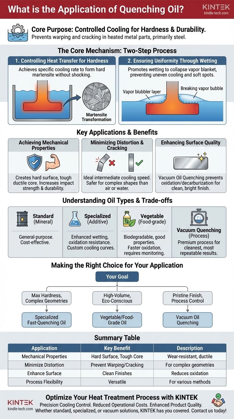 Was ist die Anwendung von Abschrecköl? Erzielen Sie überragende Härte und Haltbarkeit in Metallteilen Visuelle Anleitung
