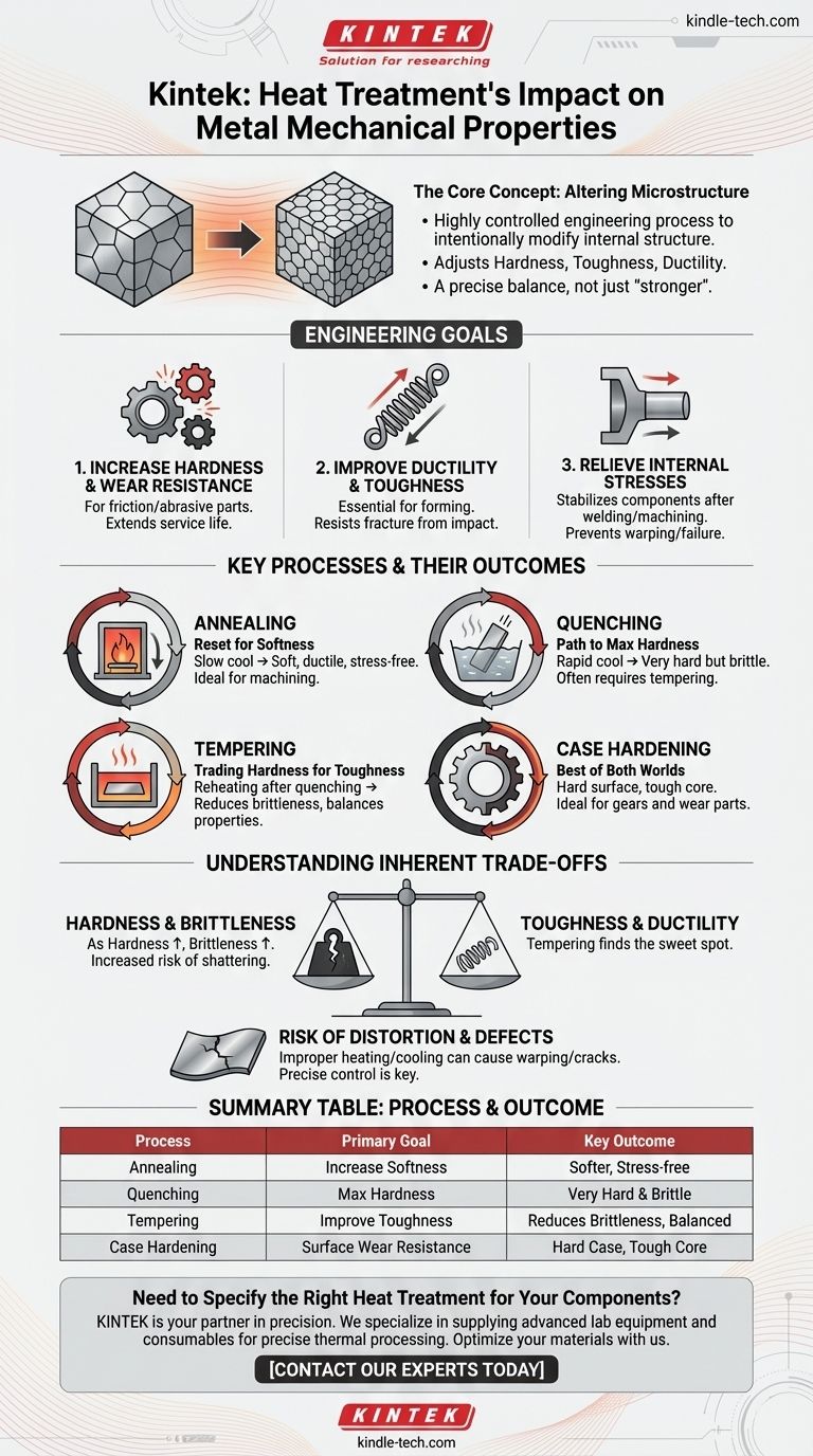 Wie beeinflusst die Wärmebehandlung die mechanischen Eigenschaften von Metallen? Härte, Zähigkeit und Duktilität optimieren Visuelle Anleitung