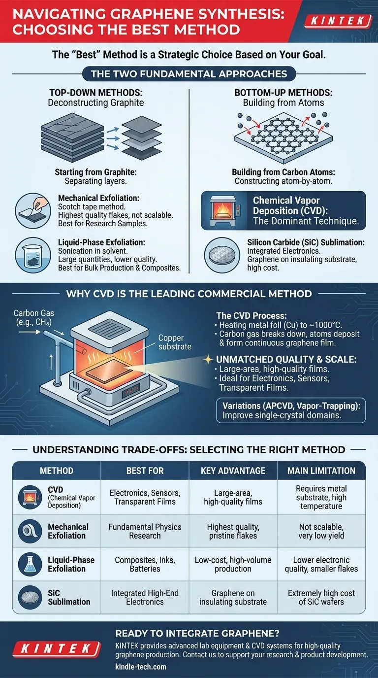Qual è il metodo migliore per sintetizzare il grafene? Una guida strategica per l'elettronica e la scala commerciale Guida Visiva