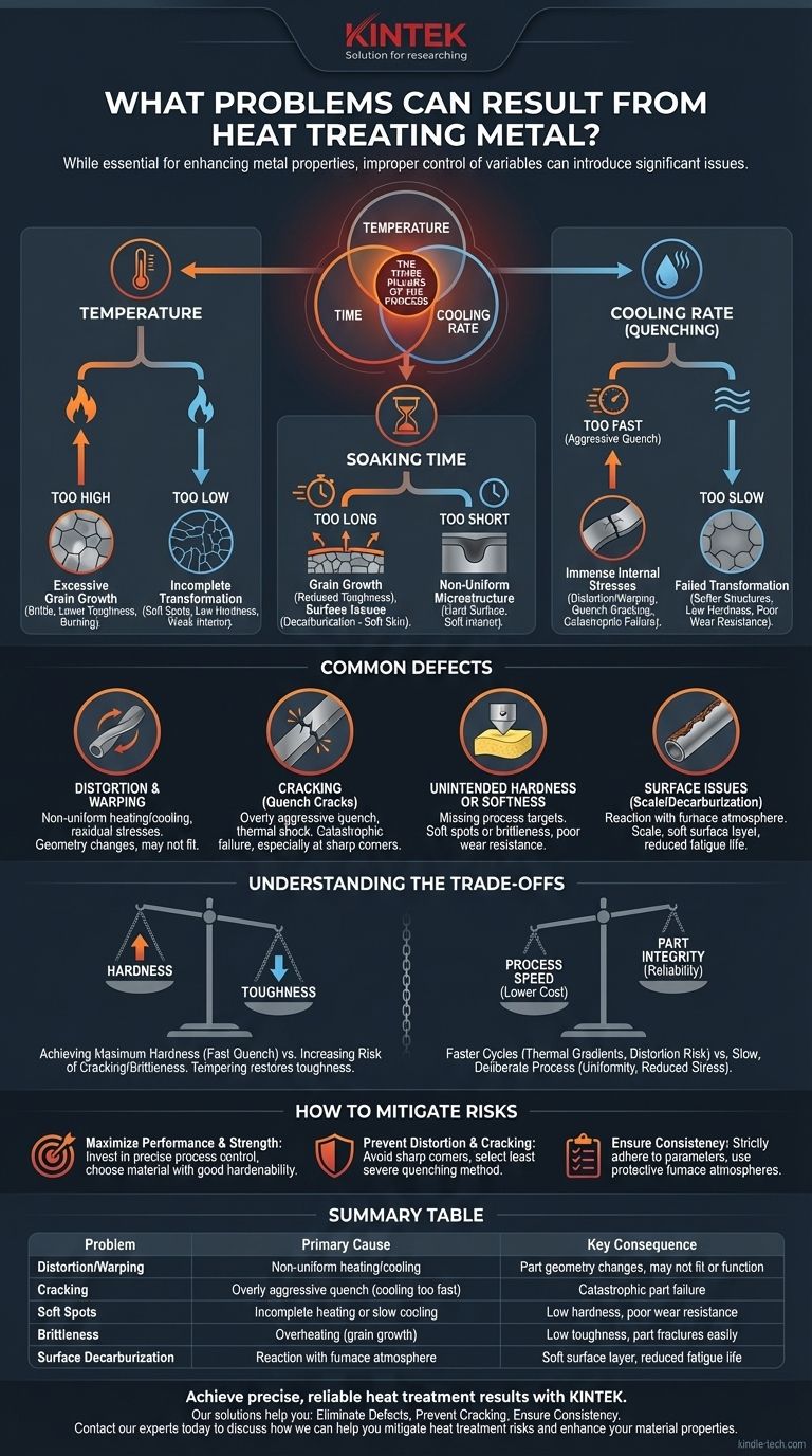 ¿Qué problemas pueden resultar del tratamiento térmico de metales? Evitar el agrietamiento, la deformación y los puntos blandos Guía Visual