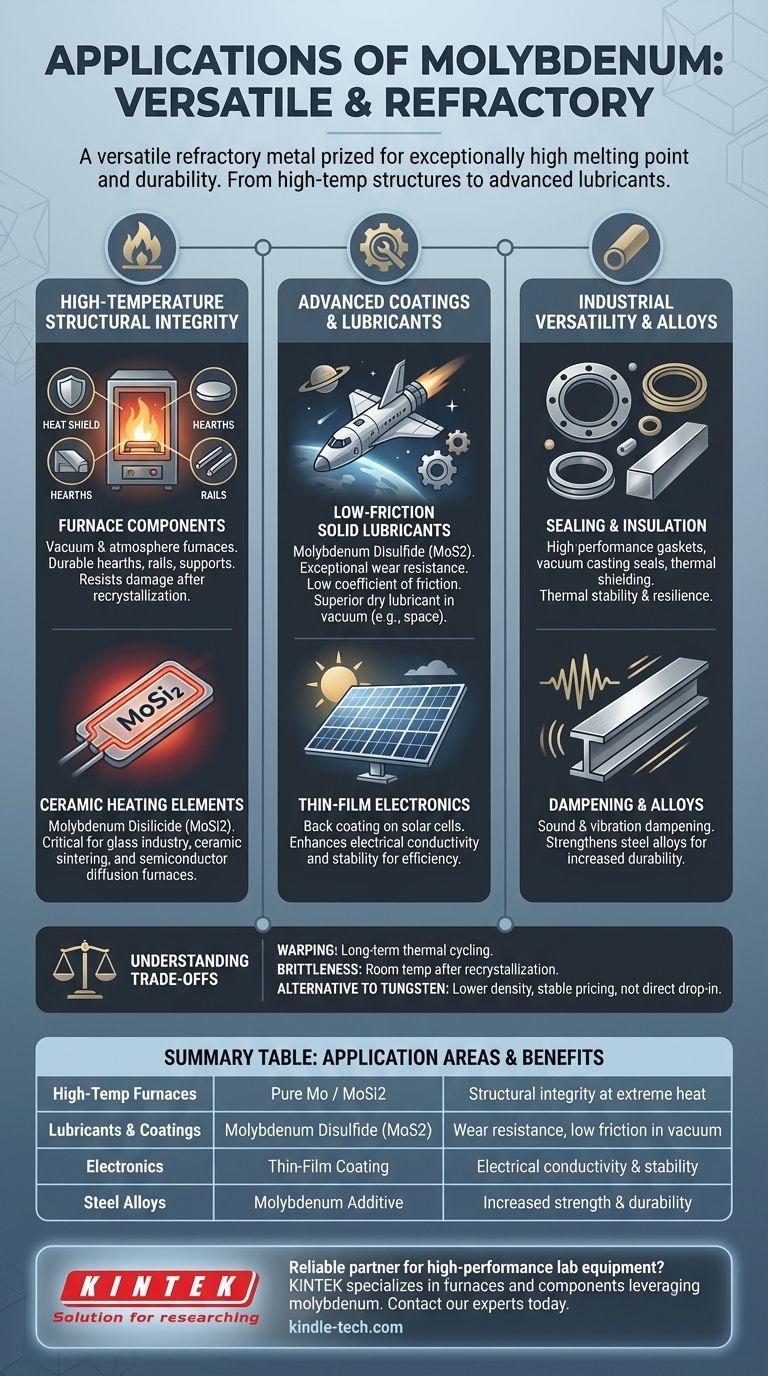 ما هي تطبيقات الموليبدينوم؟ من الأفران عالية الحرارة إلى مواد التشحيم الفضائية دليل مرئي
