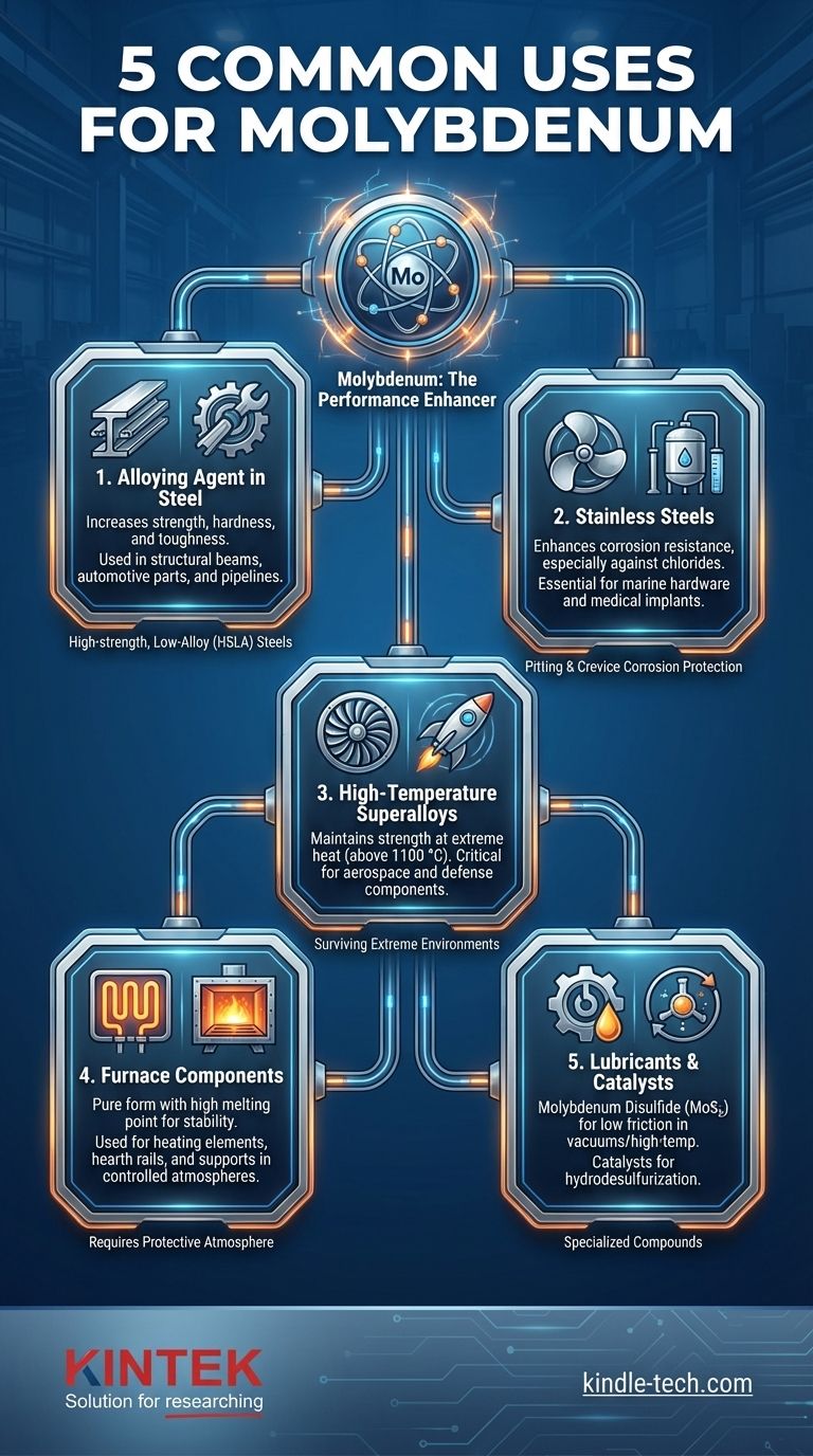 Quelles sont les 5 utilisations courantes du molybdène ? Amélioration de l'acier, des alliages et des performances à haute température Guide Visuel