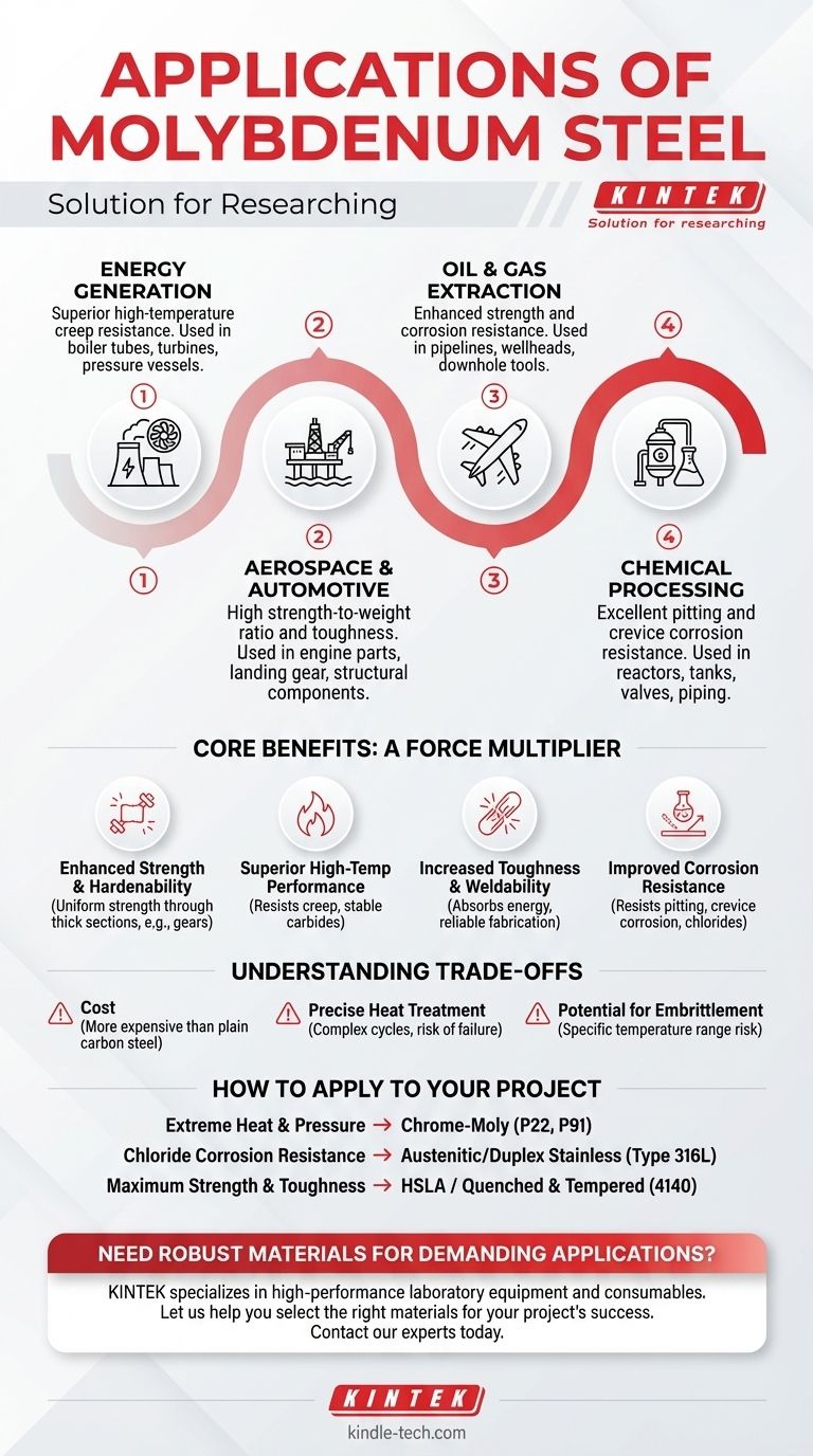 ¿Cuáles son las aplicaciones del acero al molibdeno? Desbloquee un rendimiento superior para condiciones extremas Guía Visual
