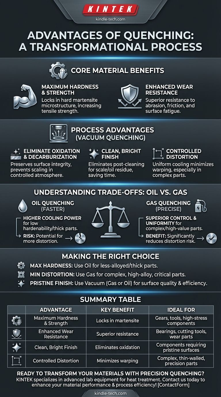 Was sind die Vorteile des Abschreckens? Erzielen Sie überlegene Härte und Haltbarkeit für Ihre Komponenten Visuelle Anleitung