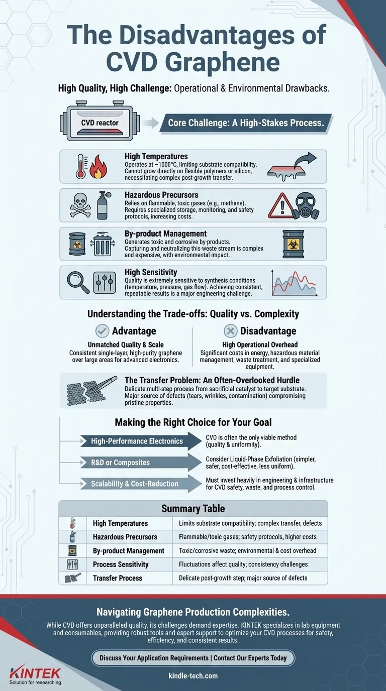 Quali sono gli svantaggi del grafene CVD? Sfide chiave per la produzione industriale Guida Visiva