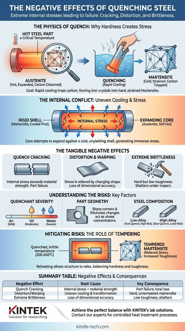 ما هو التأثير السلبي لتبريد الفولاذ؟ إدارة الإجهاد الداخلي ومنع التشقق دليل مرئي